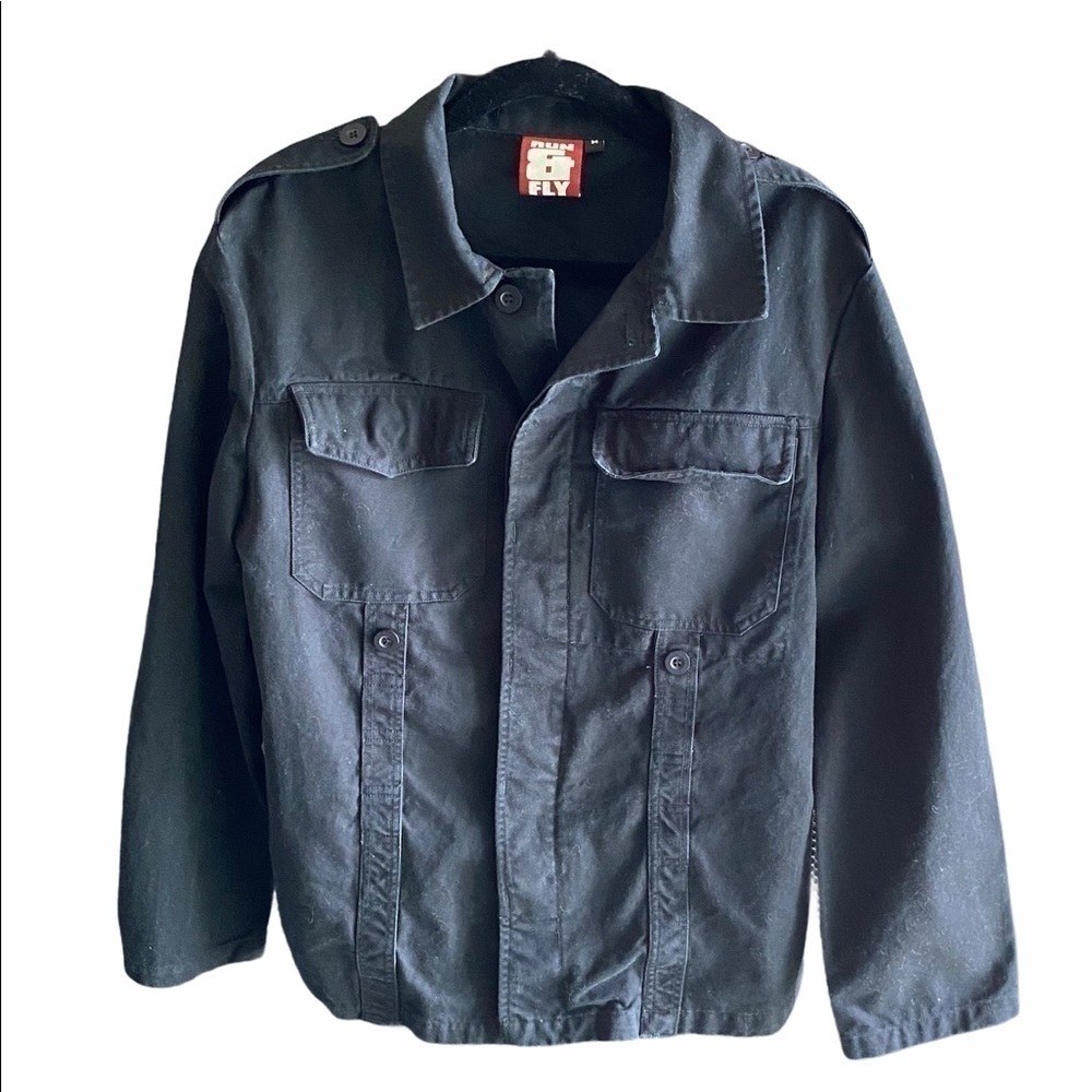 VINTAGE RUN & FLY-MENS SIZE MED-BLACK
